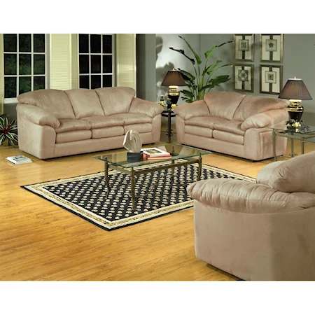 Casual Living Room Group with Plush Seats